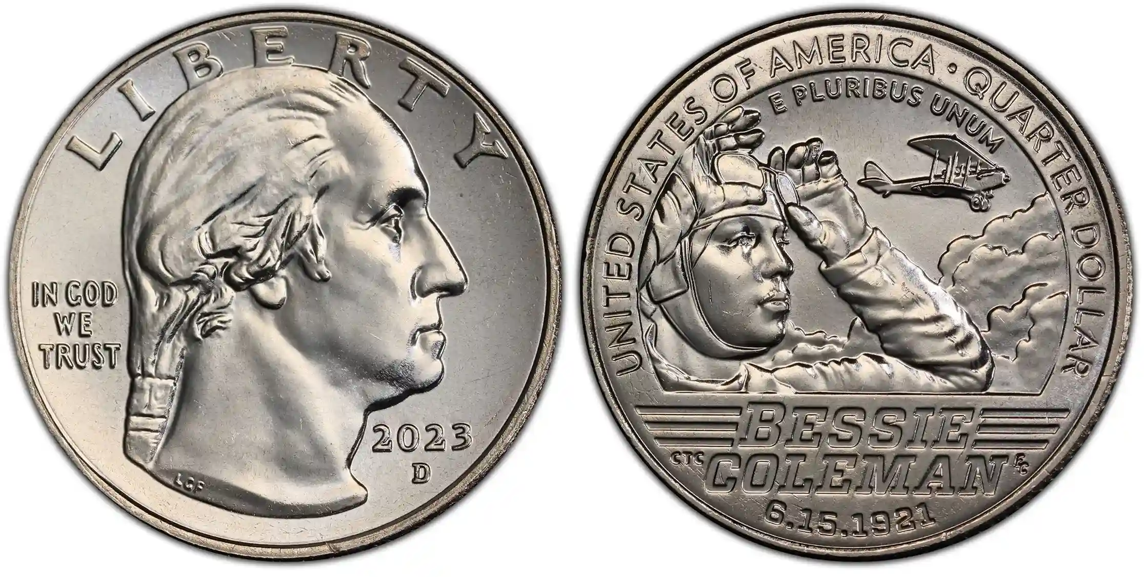 Bessie Coleman 2023-P 25C